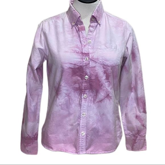 🎈Eddie Bauer Tie Dye Heavier Weight Cotton Button Down Shirt Shacket Size Small - Picture 1 of 8